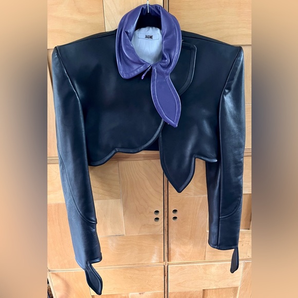 NWOT JAGNE Leather MARIEME Jacket and Leather shirt suit - Picture 3 of 16